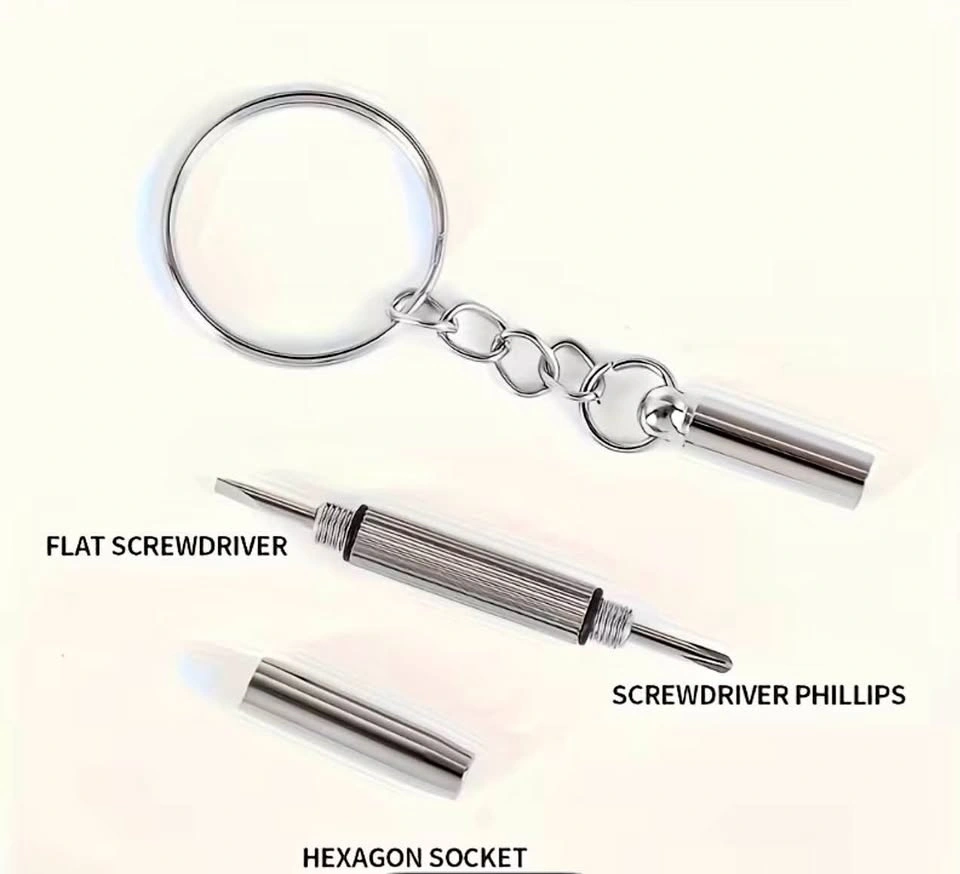 Handy tiny screwdriver for phones, glasses, watches etc keychain