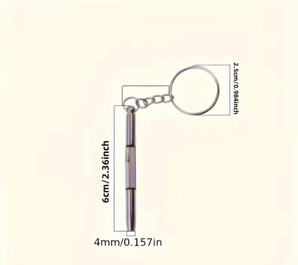 Handy tiny screwdriver for phones, glasses, watches etc keychain - photo 3