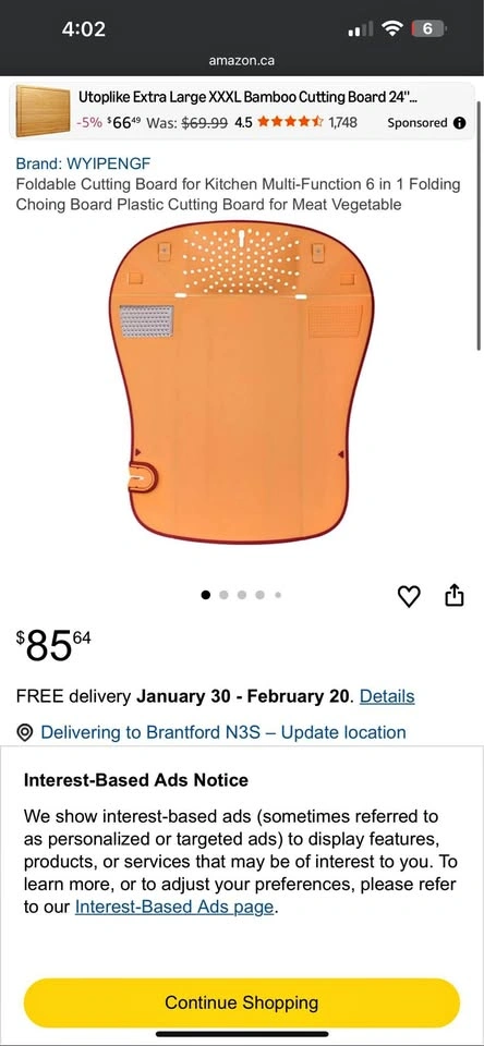 Multi-functional folding cutting board