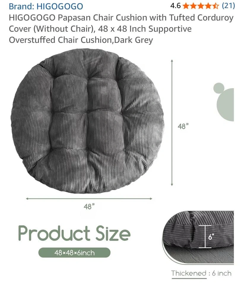 Beautiful plush chair cushion -grey - photo 3