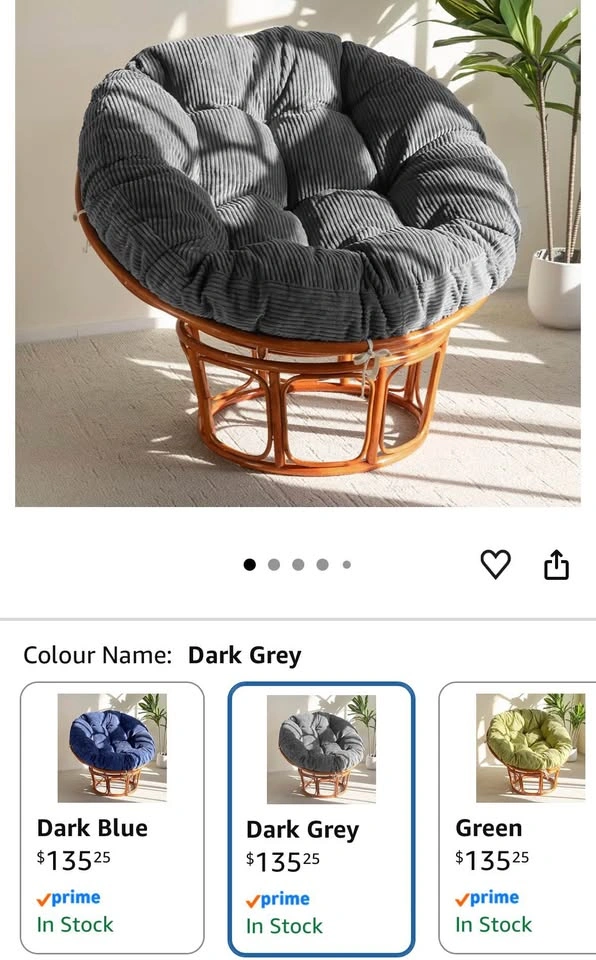 Beautiful plush chair cushion -grey - photo 4