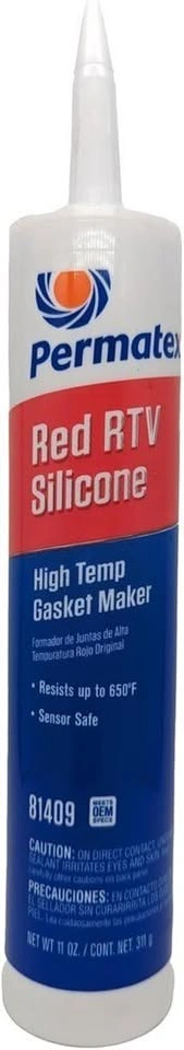 Permatex 81409 High-Temp Red RTV Silicone Gasket – 11 oz - photo 2
