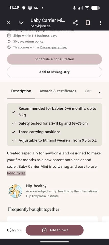Baby Bjorn mini carrier grey - photo 3