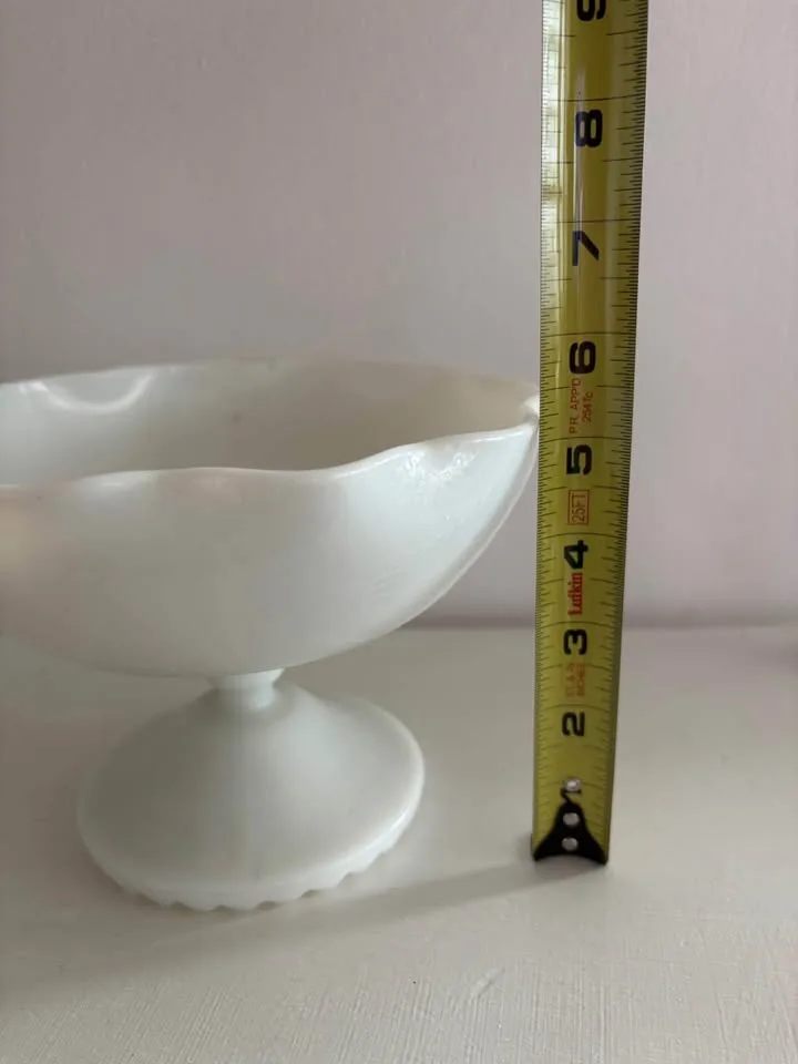 Milk Glass Pedestal Bowl image indicator(5)