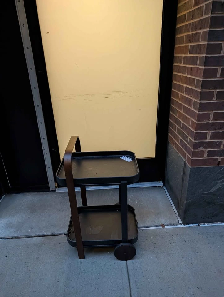 Umbra Rolling Bar Cart Serving Trolley 2 Tier Black 26" - photo 3