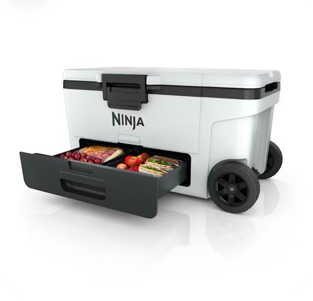 Brand New Ninja FrostVault 65qt (74L) Wheeled Cooler wt Dry Zone