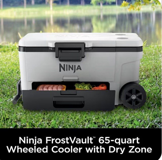 Brand New Ninja FrostVault 65qt (74L) Wheeled Cooler wt Dry Zone - photo 2