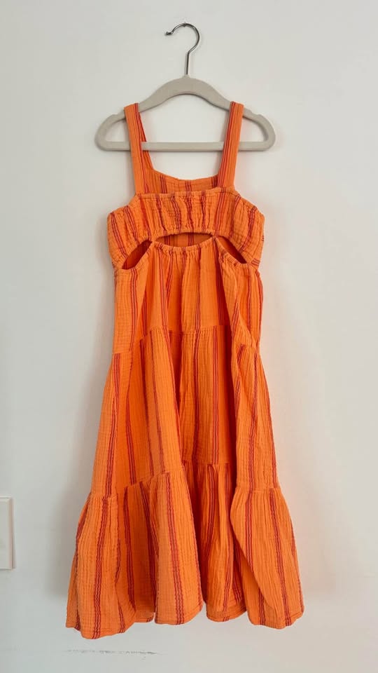 Zara noodle dress for girls 9-11 y.o. with open back - photo 2