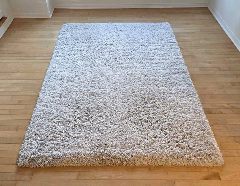 White Rug - high pile, ~5x8
