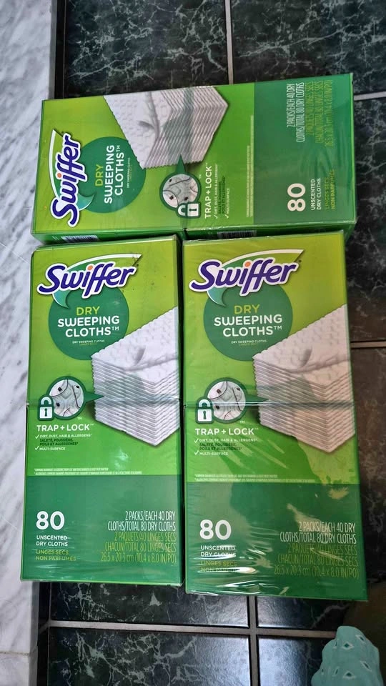 Swiffer Sweeper Dry Cloth Refill, 80 Count, White