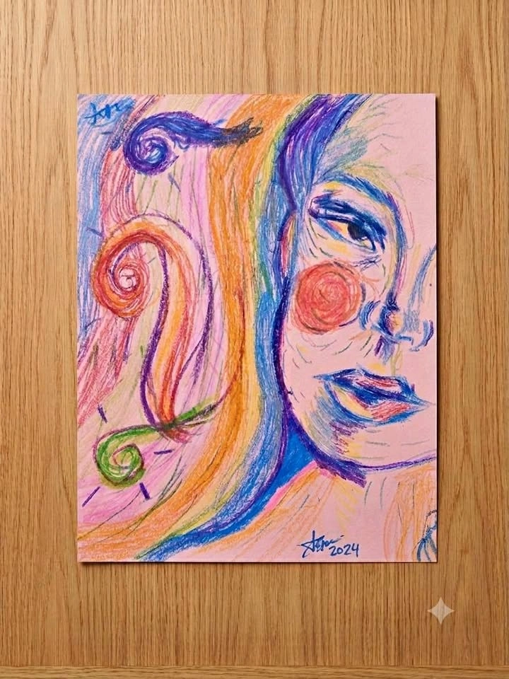Oil Pastel Portrait (original)