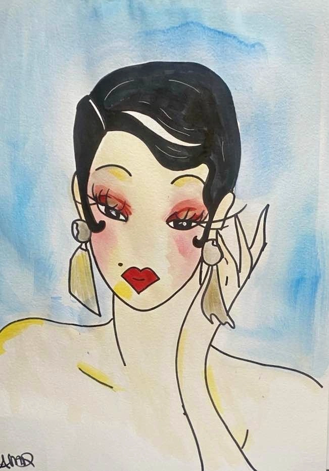 original vintage watercolor