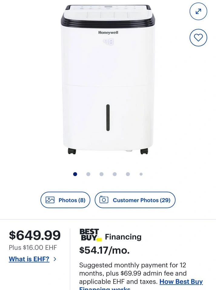 Honeywell Smart and Efficient Dehumidifier (100 $ off) - photo 5