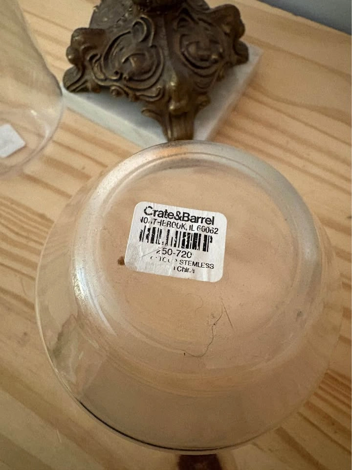 Crate & Barrel Acrylic Stemless Wine Glasses - photo 2