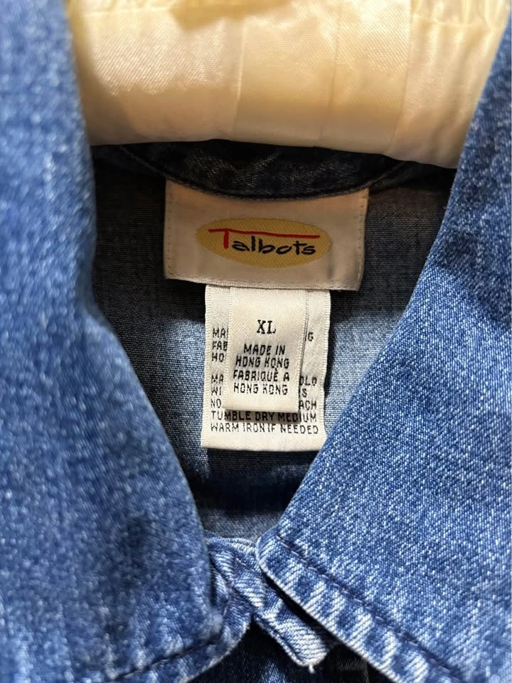 Y2K Talbots Denim Short Sleeve Button Down - photo 4