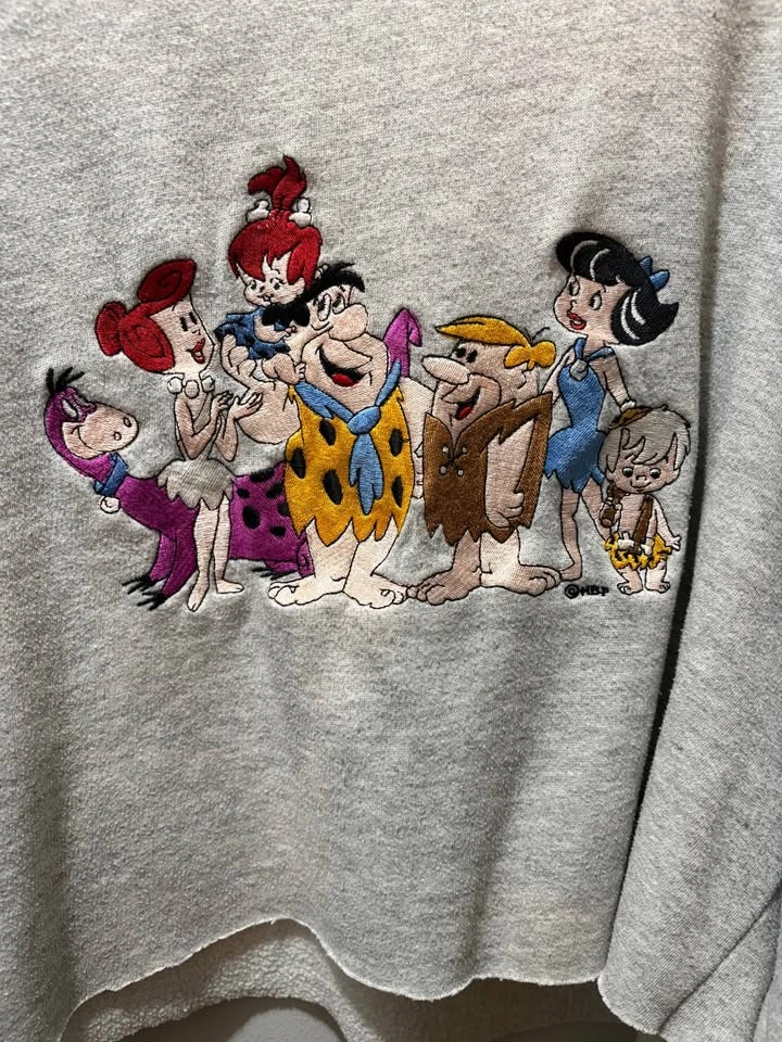 Vintage Flintstones Cropped Sweatshirt - photo 3