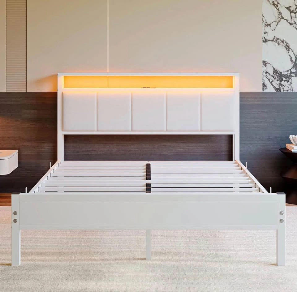 MOVING SALE QUEEN SIZE BED FRAME BRAND NEW ADJUSTABLE LED