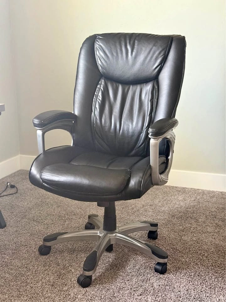 Black Faux Leather Executive Office Chair