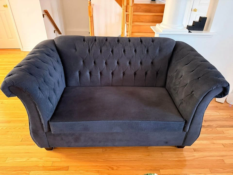 Gray Tufted Chesterfield Sofa Set - photo 3