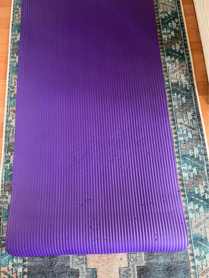 Thick purple yoga exercise pilates mat - photo 2