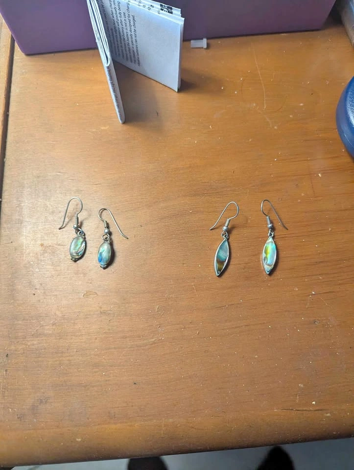 Unique Iridescent Earrings - 2 Pairs