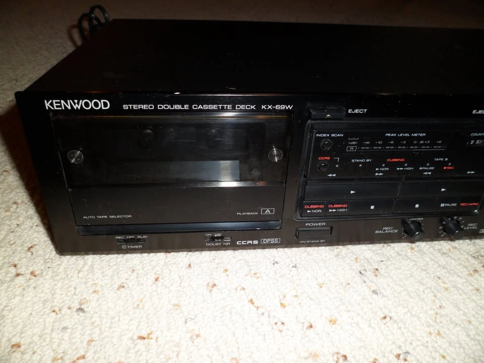 KENWOOD KX-69W Double Stereo Cassette Deck player TESTED WORKING - photo 2