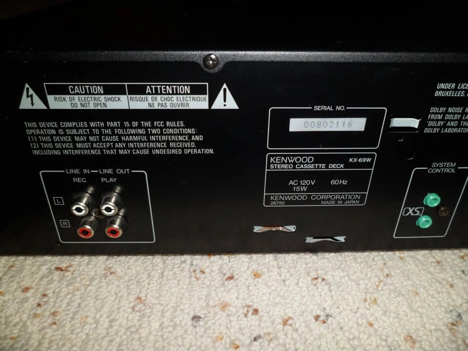 KENWOOD KX-69W Double Stereo Cassette Deck player TESTED WORKING - photo 5
