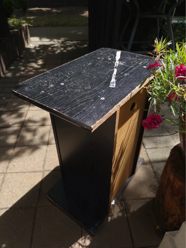 Black Wooden Pedestal Cabinet - photo 3