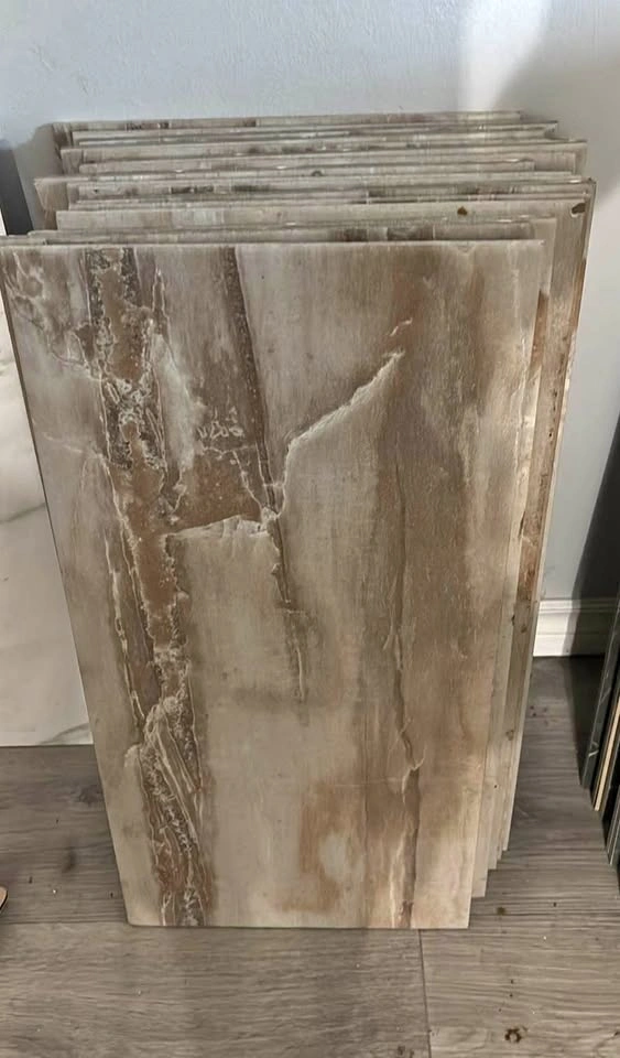 Brown Marble Pattern Porcelain Floor Tiles