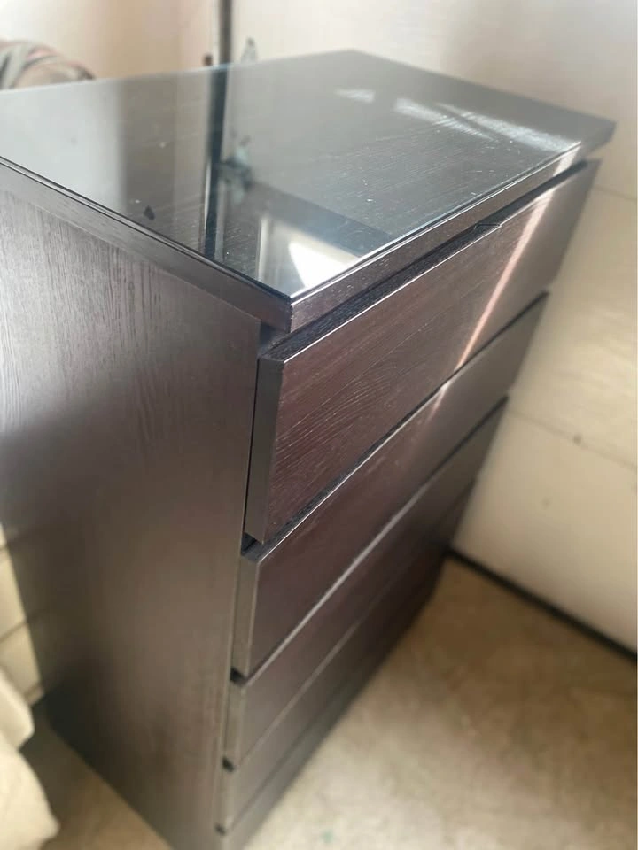 Modern MALM 6-Drawer Dresser (w/ Glass Top) 🖤 - photo 4