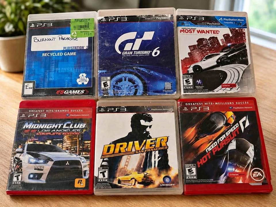 PS3 Racing Game Lot 6 Games Burnout NFS Gran Turismo