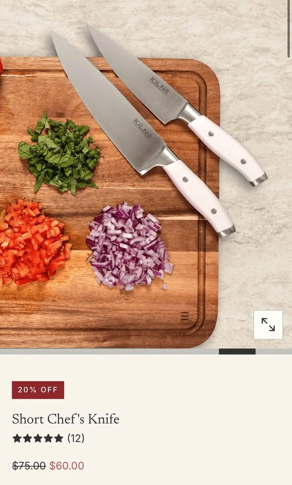 NEW Kilne German Stainless Steel Short Chef/Utility Knife - photo 5