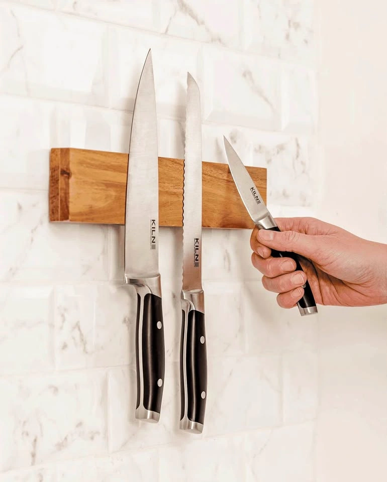 Kilne Acacia Wood magnetic knife strip