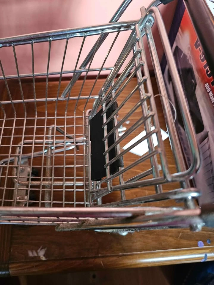 Decorative grocery cart. 14" Tall x 14" long. Wheels and basket - photo 4