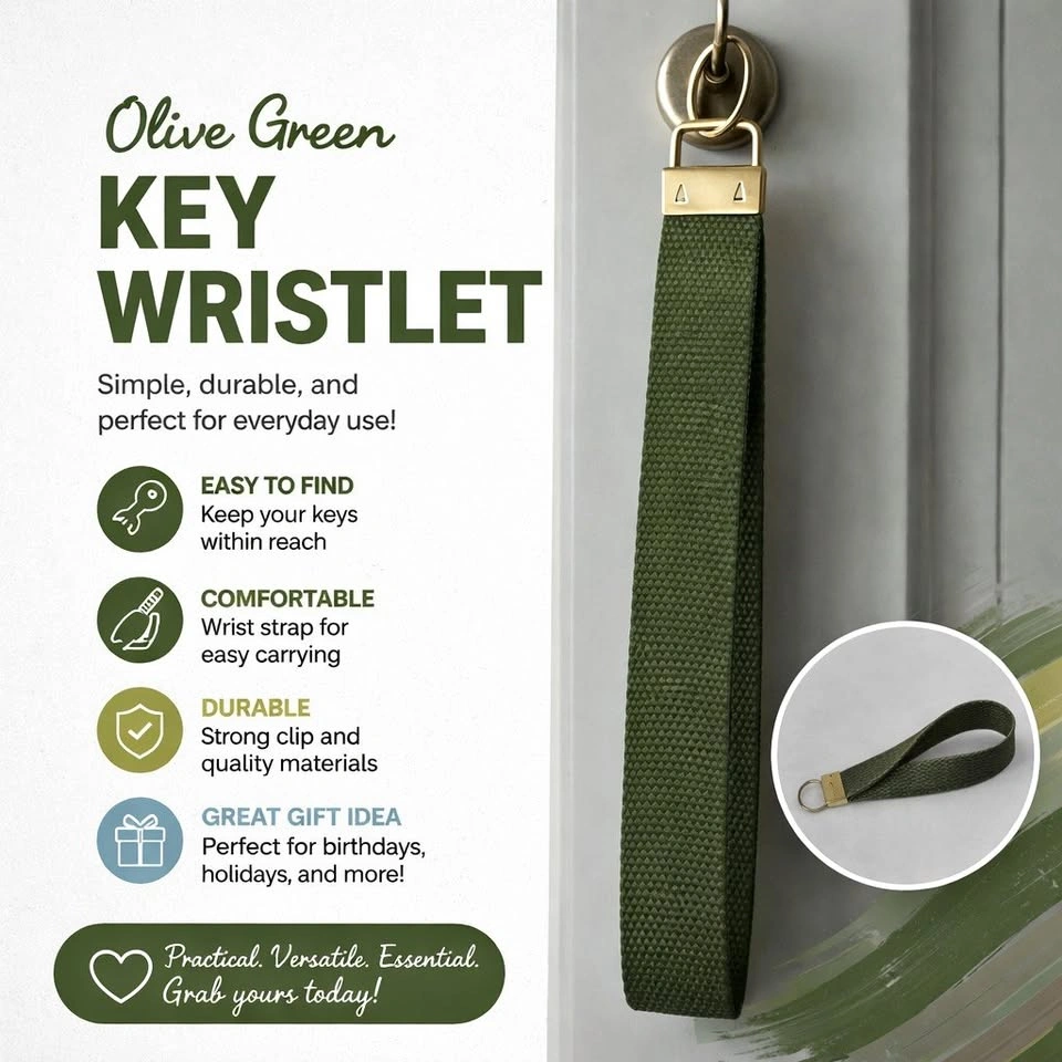 Hand made Army green Keychain