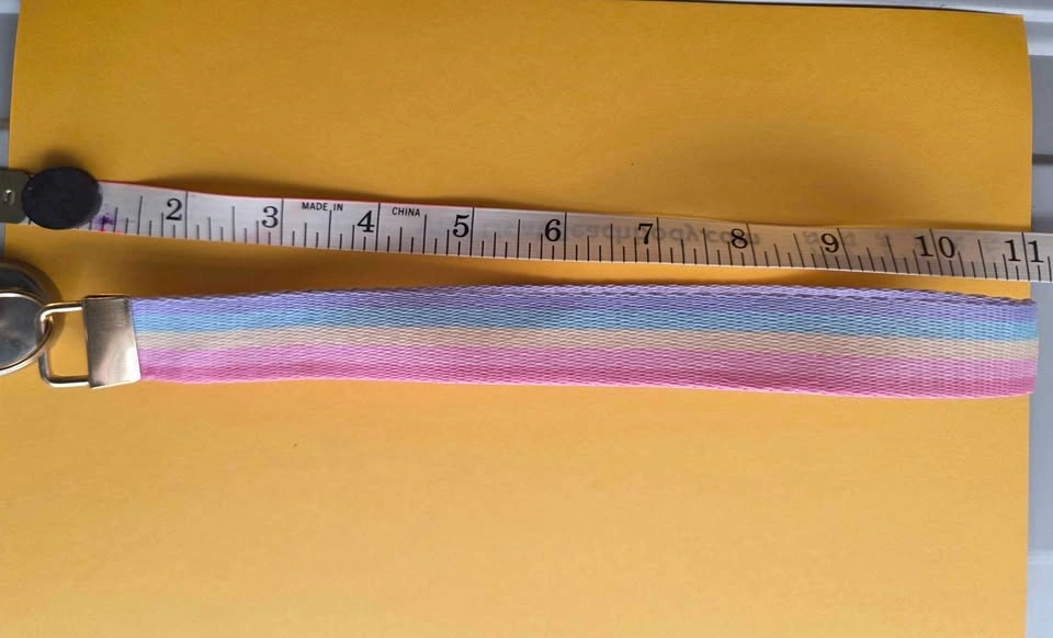Hand Made Pastel Rainbow Wristlet Keychain - photo 4