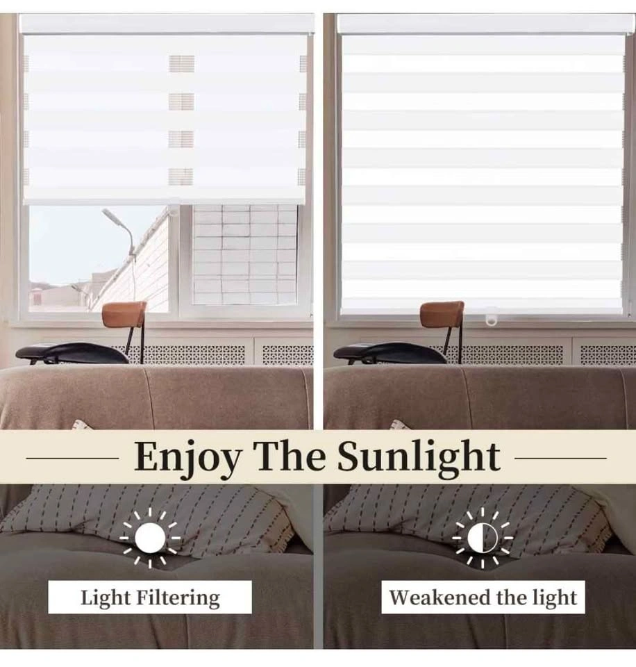 SEEYE Cordless Zebra Roller Blinds 30"x72" - photo 4