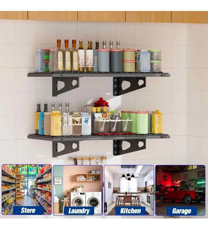 HOHYN Garage Shelving Wall Mounted Storage Rack 2-pack 36"x18" - photo 5