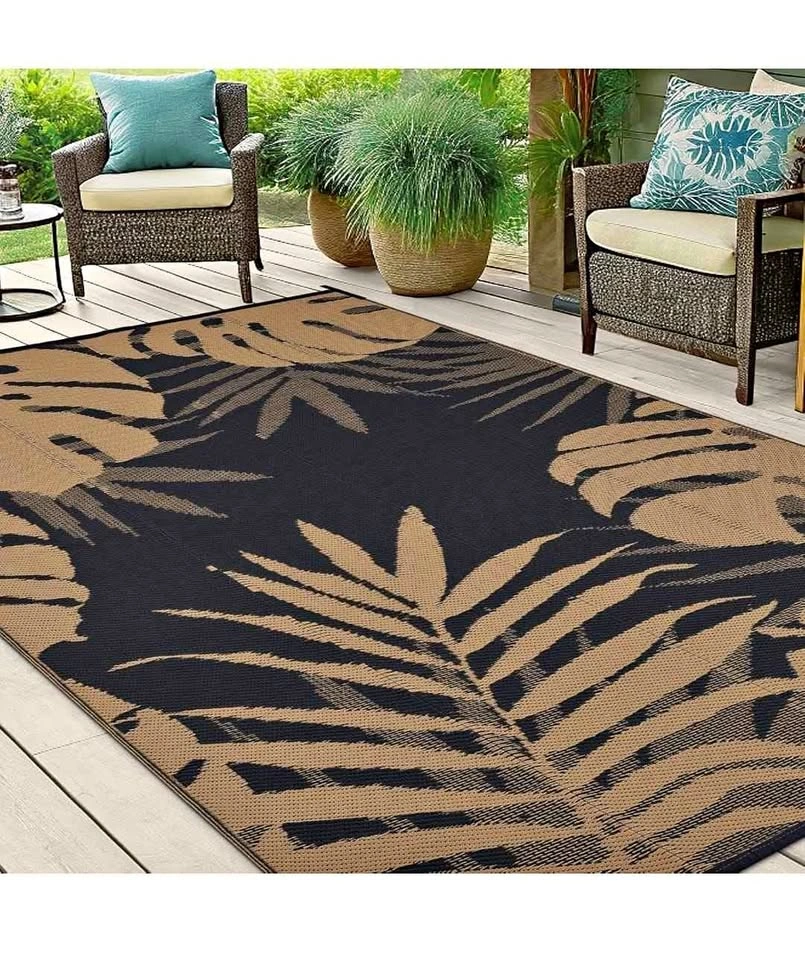 OLANLY Waterproof Outdoor Rug 6'x9'