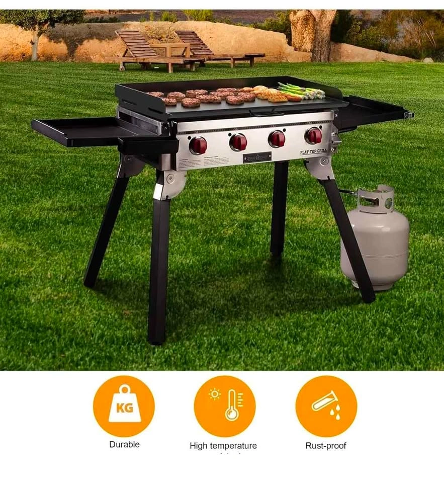 BBQ-PLUS Professional Flat Top Steel Griddle with Carry Bag - photo 4