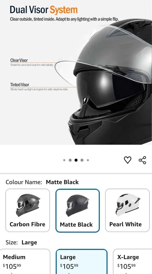 TTMiku Modular Motorcycle Helmet large size - photo 3