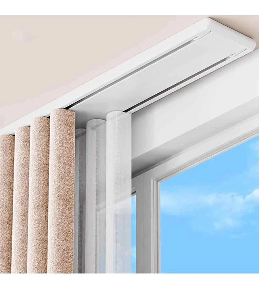 KUZRZNH Double Row Curtain Track Ceiling Mounted 2.6m (8.5ft)