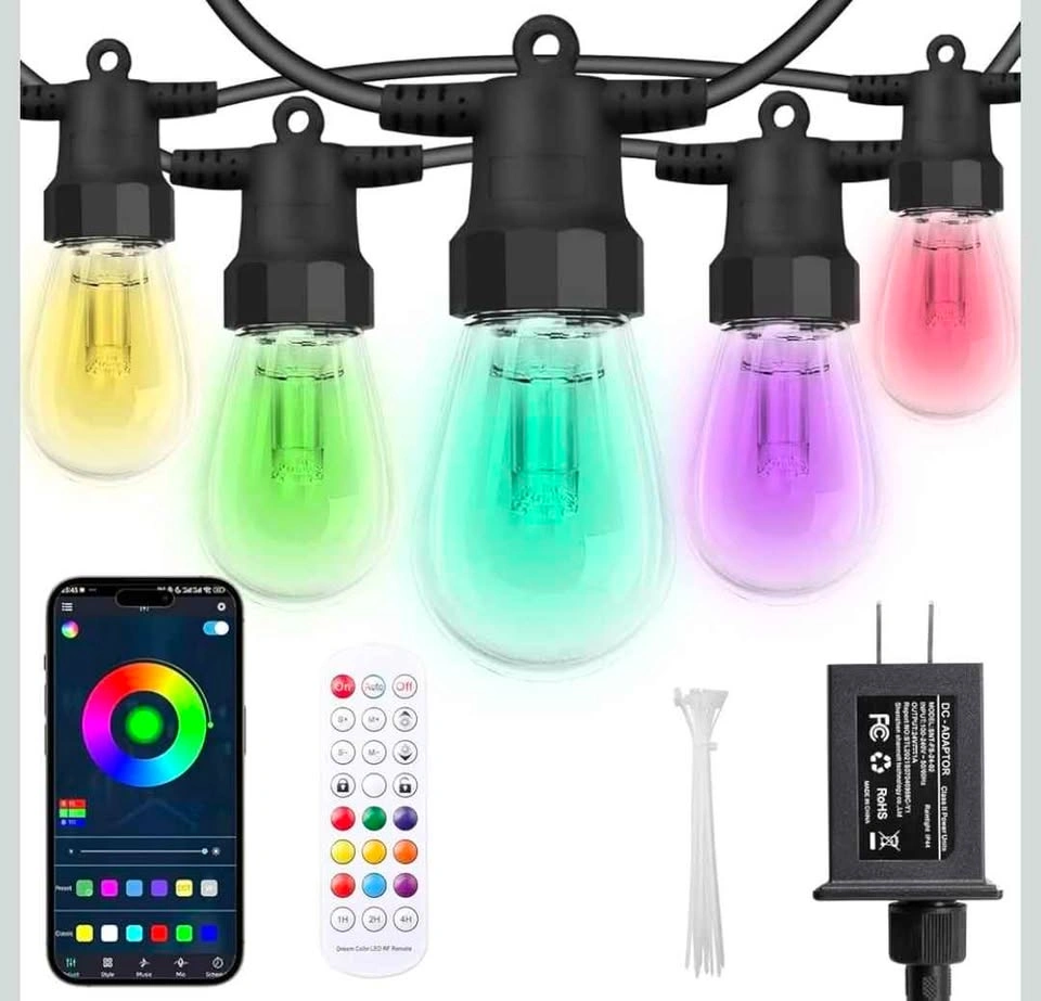CAWWS Outdoor String Lights 100FT - photo 2