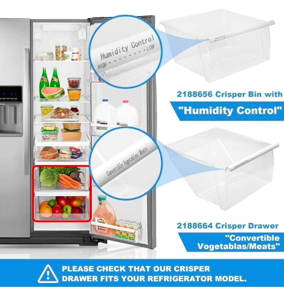 M Motico Refrigerator Crisper Bins 2188656 & 2188664 - photo 5