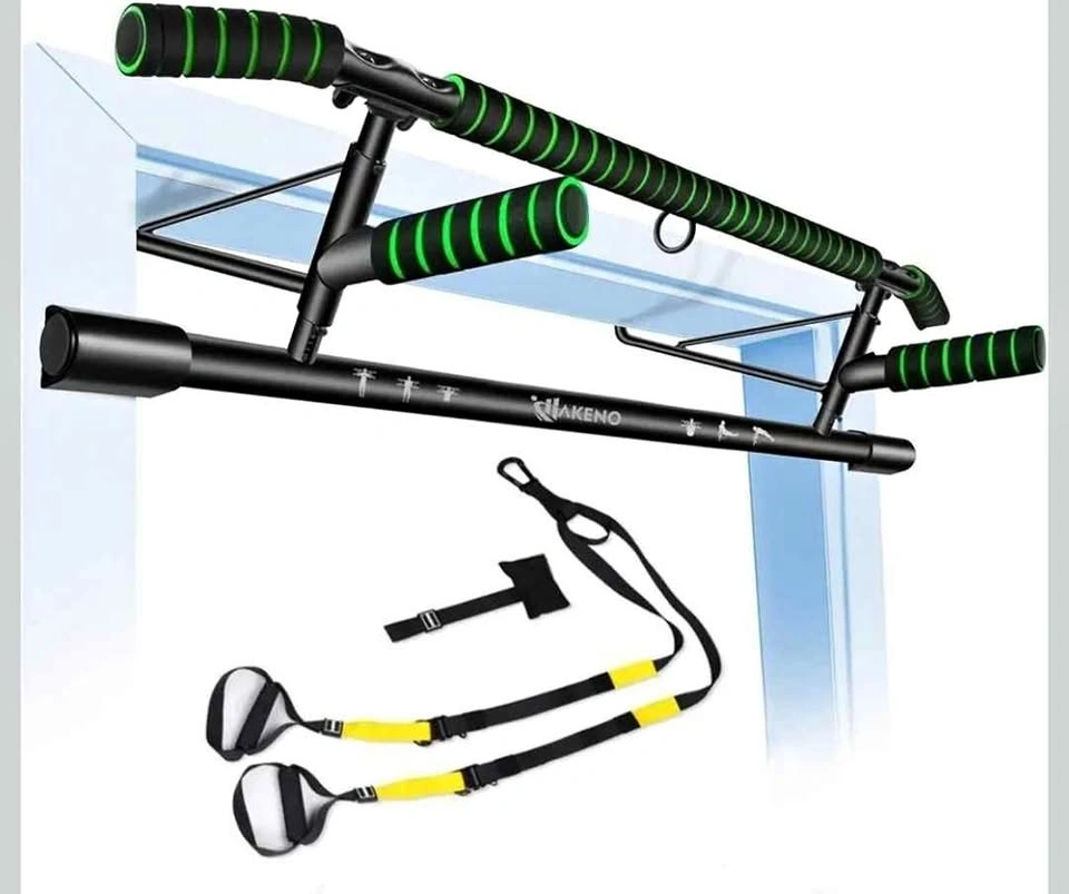 HAKENO Pull Up Bar Doorway Chin-Up Bar Frame with Suspension Str