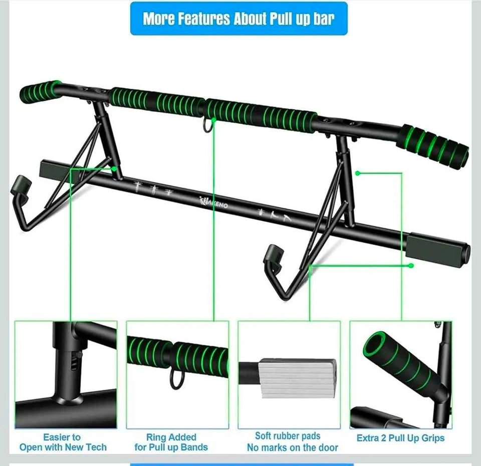 HAKENO Pull Up Bar Doorway Chin-Up Bar Frame with Suspension Str - photo 3
