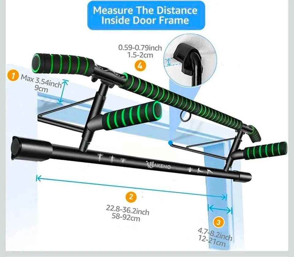 HAKENO Pull Up Bar Doorway Chin-Up Bar Frame with Suspension Str - photo 5