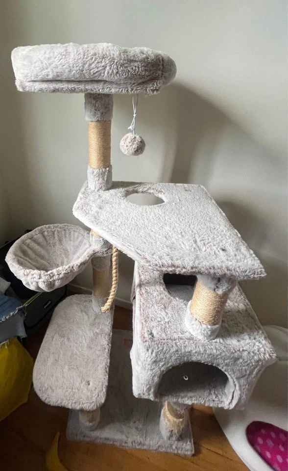 Tall cat tree scratch tower bed climbing post - photo 3