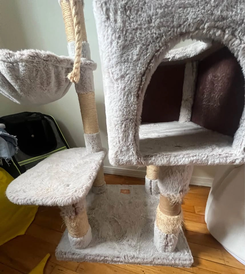 Tall cat tree scratch tower bed climbing post - photo 4
