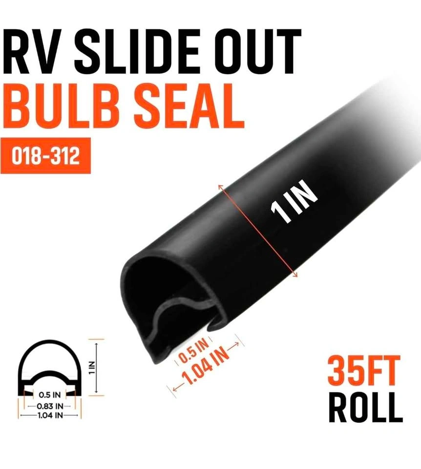 HCC Auto RV Slide Out Wiper Bulb Seal Combo 35FT Roll - photo 4